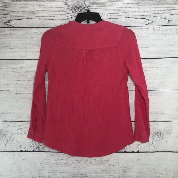 Mote Pink Textured Waffle Warm Top Sz Sm - Picture 5 of 5